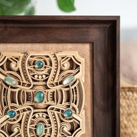 STEREOWOOD Stellar Muse Wood Art, Multi-Layer Decor, Meditation Room Decor, Gift for Friends - Thumbnail 9