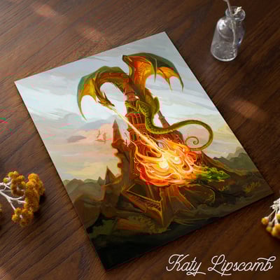 Tower dragon - print