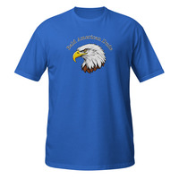 Bald American Dude Short-Sleeve Unisex T-Shirt Patriotic Eagle USA America Hair - Thumbnail 5