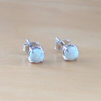 BOXED GIFT SET/Sterling Silver White Opal Sun Pendant & Chain/Silver Opal Necklace UK/Opal Jewellery/Opal Jewelry/October Birthstone/UK - Thumbnail 4