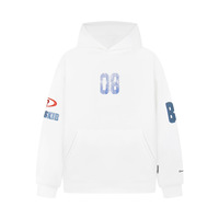 American retro distressed print hooded sweatshirt - Thumbnail 3