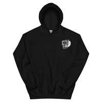 Metamelos Static Skull Hoodie  Embroidered Chest, Hourglass Tape Print - Thumbnail 24
