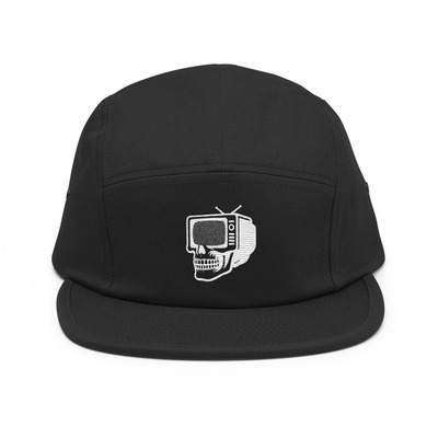 Metamelos static skull camper cap  5-panel low-profile cotton hat