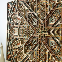 STEREOWOOD Glint Multi-Layer Wooden Wall Art, Stereoscopic 3D Decor, Living Room Decor, Bedroom Decor, Laser Cut Arts and Crafts - Thumbnail 3
