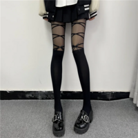 Cute Harajuku Kawaii Bowknot Straps Japanese Stockings - Thumbnail 1