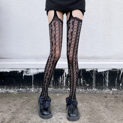  sexy women’s black lace gothic pantyhose