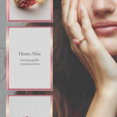 Heartfelt love pavé ombre ring - final sale