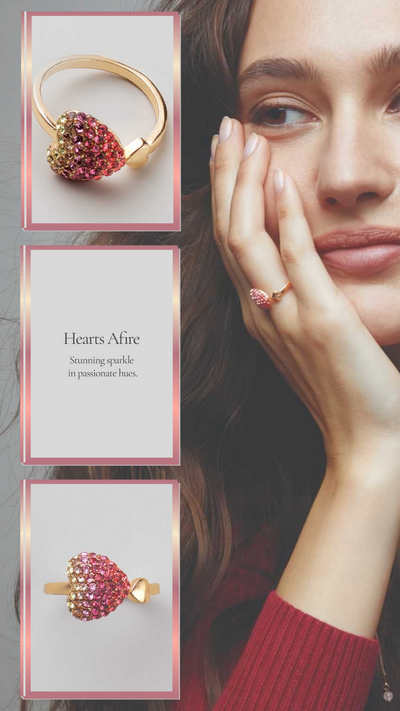Heartfelt Love Pavé Ombre Ring - FINAL SALE