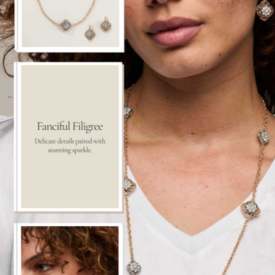 Timeless grace station necklace and earring set - final sale