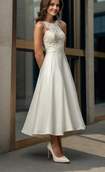 Simple A Line Lace Prom Dress Evening Formal Gown