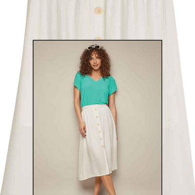 Button front skirt - final sale - Thumbnail 1