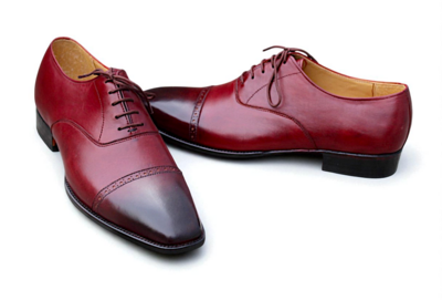 Crafted Leather Brown Leather Oxford Lace up Dress Shoes