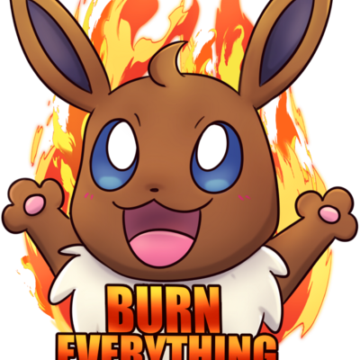 Vee the eevee glitter sticker