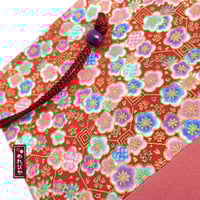 Japanese Cotton Chopstick Sleeve – Red Ume Blossom Pattern (MCC0004-11-UM) - Thumbnail 6