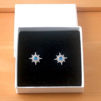 BOXED GIFT/Sterling Silver Blue Opal Star Earrings/Opal Earrings/Star Earrings/Opal Jewellery/Opal Jewelry/Star Jewellery/Star Jewelry/UK - Thumbnail 7