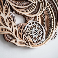 Yin Yang Nautilus | Modern Zen Home Office Wall Hanging | Laser Cut Mandala - Thumbnail 7