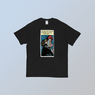 The pain that screams in his mind is like a thousand blots of lightning t shirt black