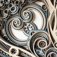 STEREOWOOD Blissful Wings  Multi-Layer Wall , Large Geometric Wood Wall Art - Thumbnail 3
