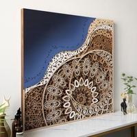 STEREOWOOD Galaxy Multi-Layer Wall Art, geometric wood wall art,3D Wood Wall Art - Thumbnail 4