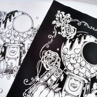 NEW! Witchy Crystals Gumball Machine Kawaii Handmade Sew-on Fabric Patches - Thumbnail 4