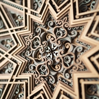 STEREOWOOD Dawn Star  Multi-Layer Wall Art, Large Geometric Wood Wall Art - Thumbnail 7