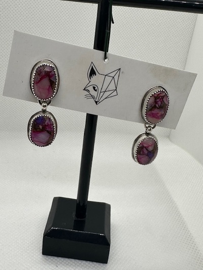 Pink Dahlia earrings