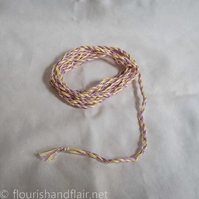 Multi-color cording - yellow/purple