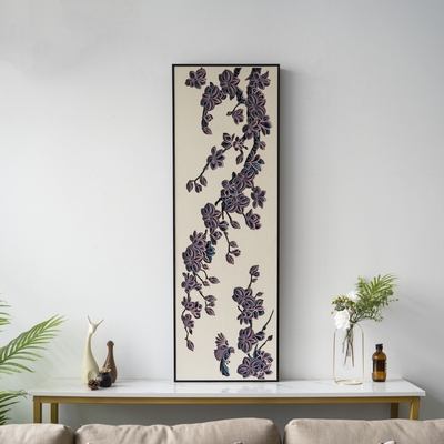 Stereowood orchid multi-layer art, stereoscopic 3d decor,mandala laser cut