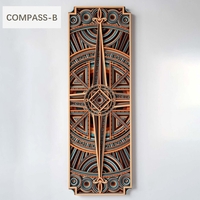 STEREOWOOD Compass, Symmetrical Mandala Wall Art, 3D Laser Cut Geometric Wood Decor Set, Handcrafted Wall Sculpture Panels - Thumbnail 3