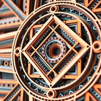 STEREOWOOD Compass, Symmetrical Mandala Wall Art, 3D Laser Cut Geometric Wood Decor Set, Handcrafted Wall Sculpture Panels - Thumbnail 7