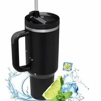 Insulated Tumbler with Hanlde 1200ml Metal Stainless Steel - Thumbnail 5