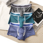 Men's sexy underwear mesh holes breathable youth elephant tube physiological boxer briefs L482  -2