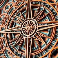 STEREOWOOD Stellar Compass Series - Large 3D Mandala Wood Wall Art, Multi-Layer Geometric Design, Laser Cut Home Decor, Unique Housewarming Gift - Thumbnail 8