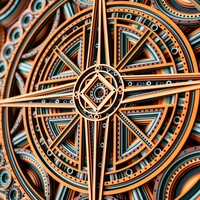 STEREOWOOD Stellar Compass Series - Large 3D Mandala Wood Wall Art, Multi-Layer Geometric Design, Laser Cut Home Decor, Unique Housewarming Gift - Thumbnail 7