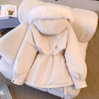Fleece Lined Hooded Down Jacket  Warm Winter Coat for Women - Thumbnail 1