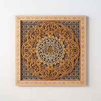 Eightfold Fortune Mandala: Layered Wood Art of Abundance - Thumbnail 1