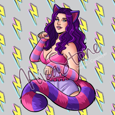 Crazy cat - sticker 