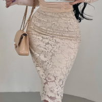Lace sexy hip skirt long skirt - Thumbnail 2