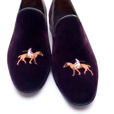 Crafted leather classic maroon velvet moccasin loafers dress shoes