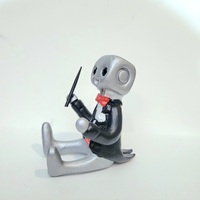 Orchestra Conductor Robot Resin Art Toy Figure - Thumbnail 3