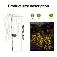 1pc 200LED Solar Firecracker Willow  Lights Outdoor - Thumbnail 9
