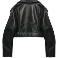 Casual Chic Women’s Faux PU Leather Jacket - Thumbnail 4