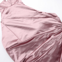 Stand collar long dress halter neck sleeveless slit dress - Thumbnail 2