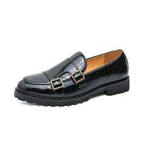 Men's large size monk shoes casual shoes 2 colors - Thumbnail 5