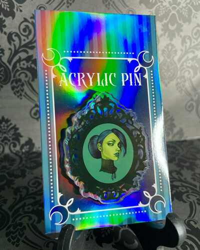 'Arsenic' 2.5" acrylic pin