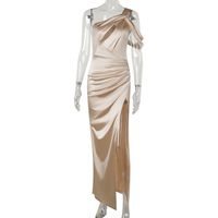 Temperament sexy slim hollow irregular slit long dress - Thumbnail 6