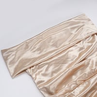 Mercerized one-shoulder slit dress - Thumbnail 5