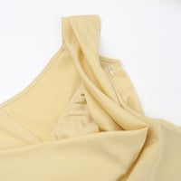 Solid color suspender skirt satin holiday style long skirt - Thumbnail 1