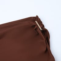 One-shoulder gathered slim sexy backless dress - Thumbnail 1