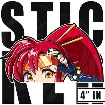 4" vinyl stickers: yoko peeker